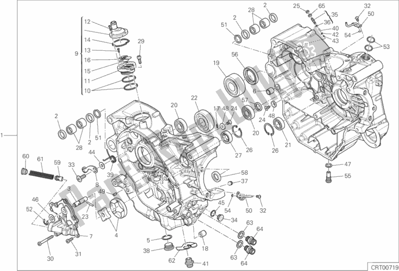Alle onderdelen voor de 010 - Paar Halve Carters van de Ducati Hypermotard Hyperstrada 939 2016